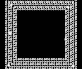Diamond jewelry frame shining vector 03