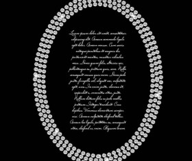 Diamond jewelry frame shining vector 04