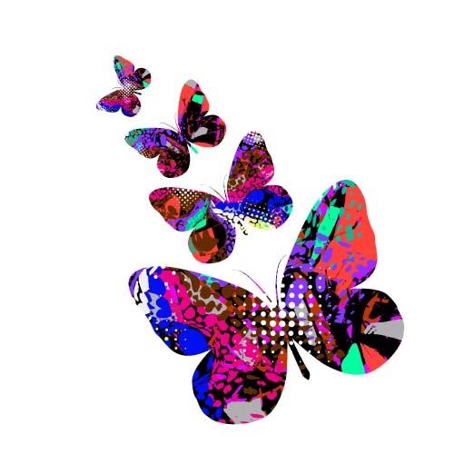 Elegant butterflies background art vectors 01
