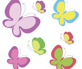 Elegant butterflies background art vectors 03