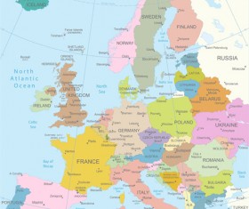 Europe map vectors design 01