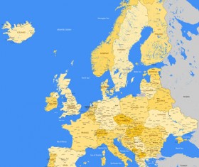 Europe map vectors design 03