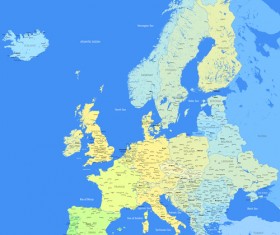 Europe map vectors design 04