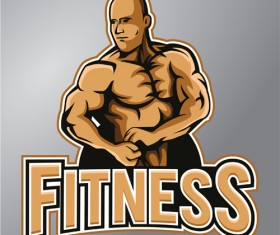 Fitness logo vector material