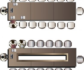 Flat office meeting template vector design 02