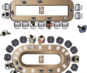 Flat office meeting template vector design 04