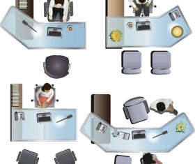 Flat office meeting template vector design 06