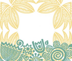 Floral tiling pattern vintage vector set 01