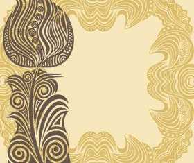 Floral tiling pattern vintage vector set 02