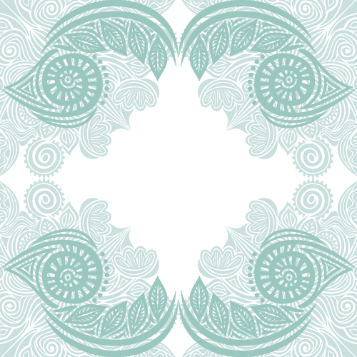 Floral tiling pattern vintage vector set 05