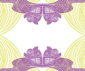 Floral tiling pattern vintage vector set 06