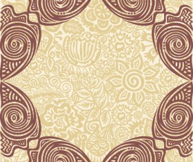 Floral tiling pattern vintage vector set 13