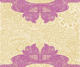 Floral tiling pattern vintage vector set 14