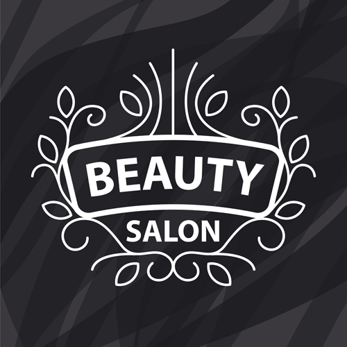 Floral with beauty salon logos vector material 01