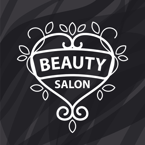 Floral with beauty salon logos vector material 02