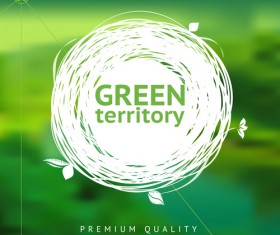 Friendly product green background vector 01