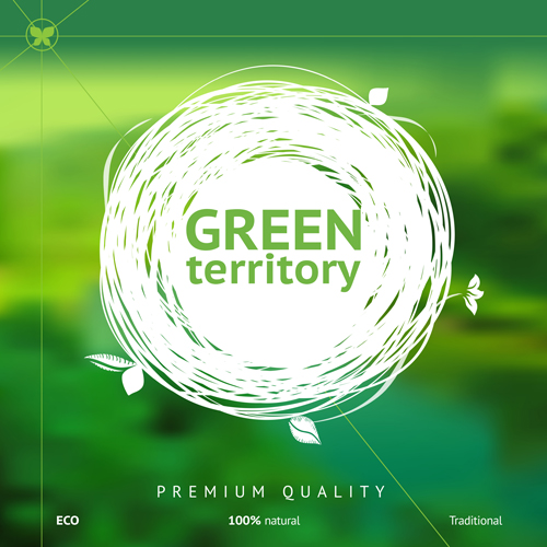 Friendly product green background vector 01