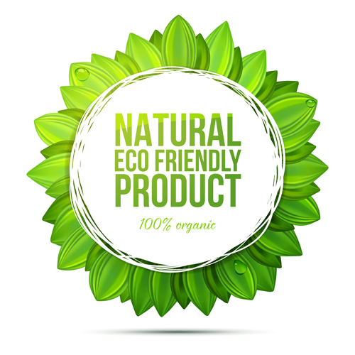 Friendly product green background vector 02