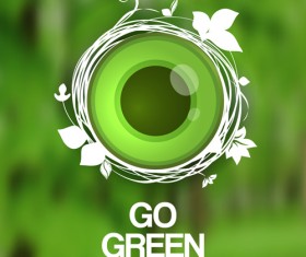 Friendly product green background vector 03