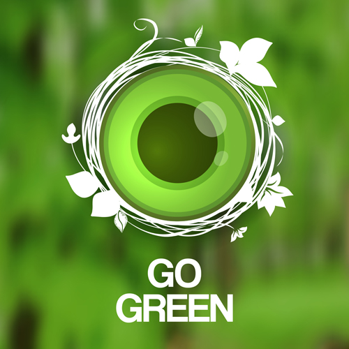 Friendly product green background vector 03