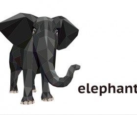 Geometry shape elephant vector material