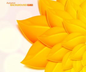 Golden leaves autumn background vector