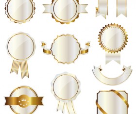 Golden with white frame labels and ribbon 02