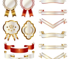 Golden with white frame labels and ribbon 03