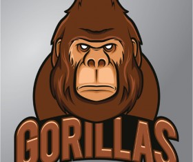 Gorilla logo design vector material 02