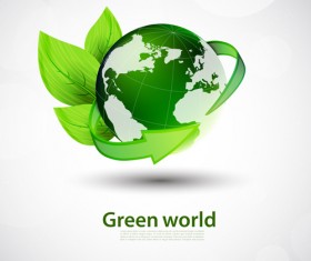 Green world and Eco background vector 01