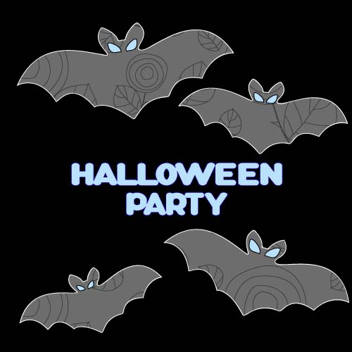 Halloween party ghost ornaments vector 01