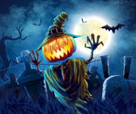 Halloween party night background vector 01