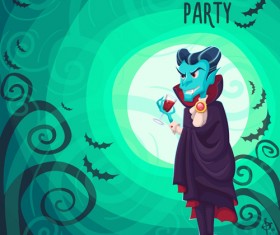 Halloween party poster design creative vector 05