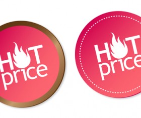 Hot price round labels vector 01