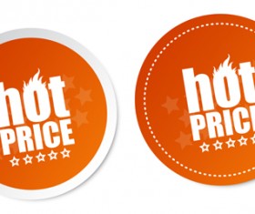 Hot price round labels vector 02