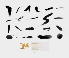 Ink Brush Photoshop brushes set 03