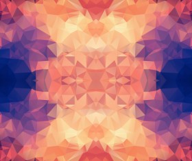 Kaleidoscope geometric shapes background vector material 02