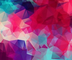 Kaleidoscope geometric shapes background vector material 05