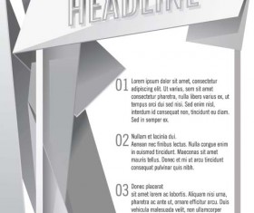 Leaflets brochures with posters template vector 01