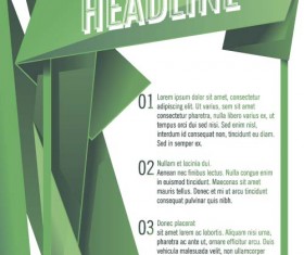 Leaflets brochures with posters template vector 02