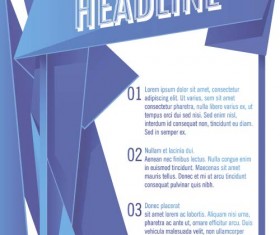 Leaflets brochures with posters template vector 03