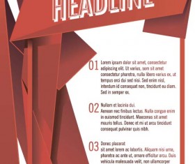 Leaflets brochures with posters template vector 04