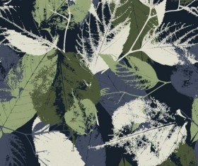 Leaves grunge pattern seamless vectors 01