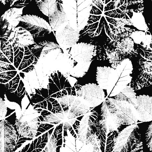 Leaves grunge pattern seamless vectors 05