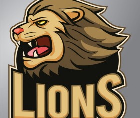 Lions logo vector material