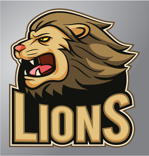 Lions logo vector material