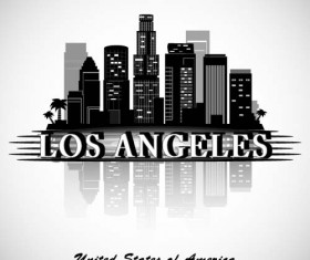Los Angeles city background vector