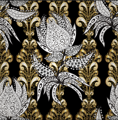 Luxury ornament floral pattern seamless vecrtor 06