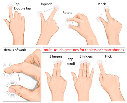 Man hand gestures vector design 01