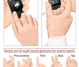 Man hand gestures vector design 02